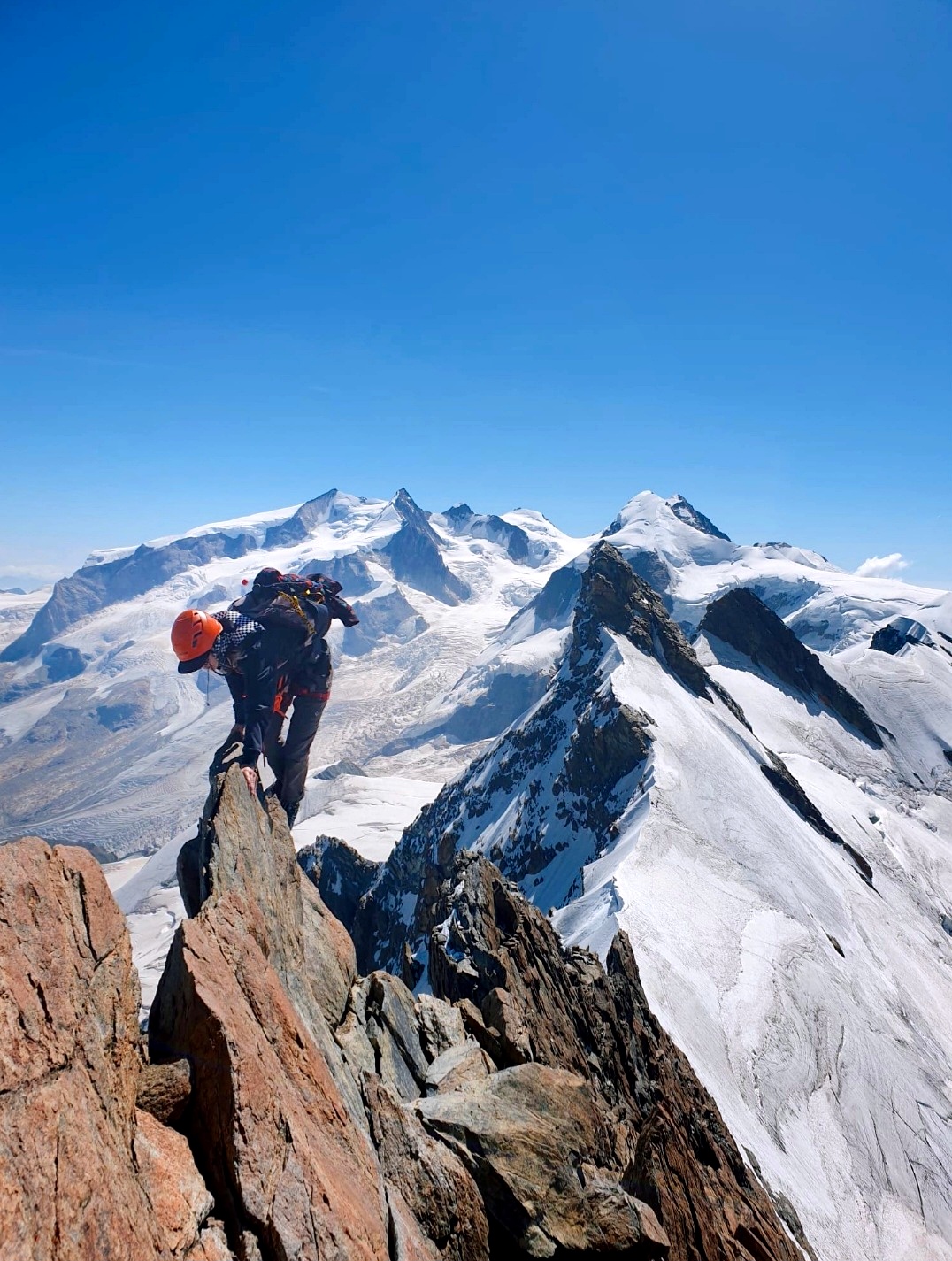 Mountaineering action shot